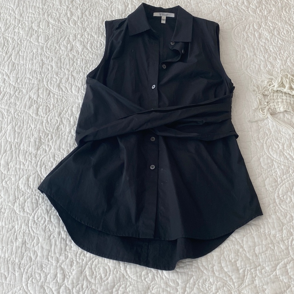 Derek Lam 10 Crosby Criss Cross Cotton Shirt